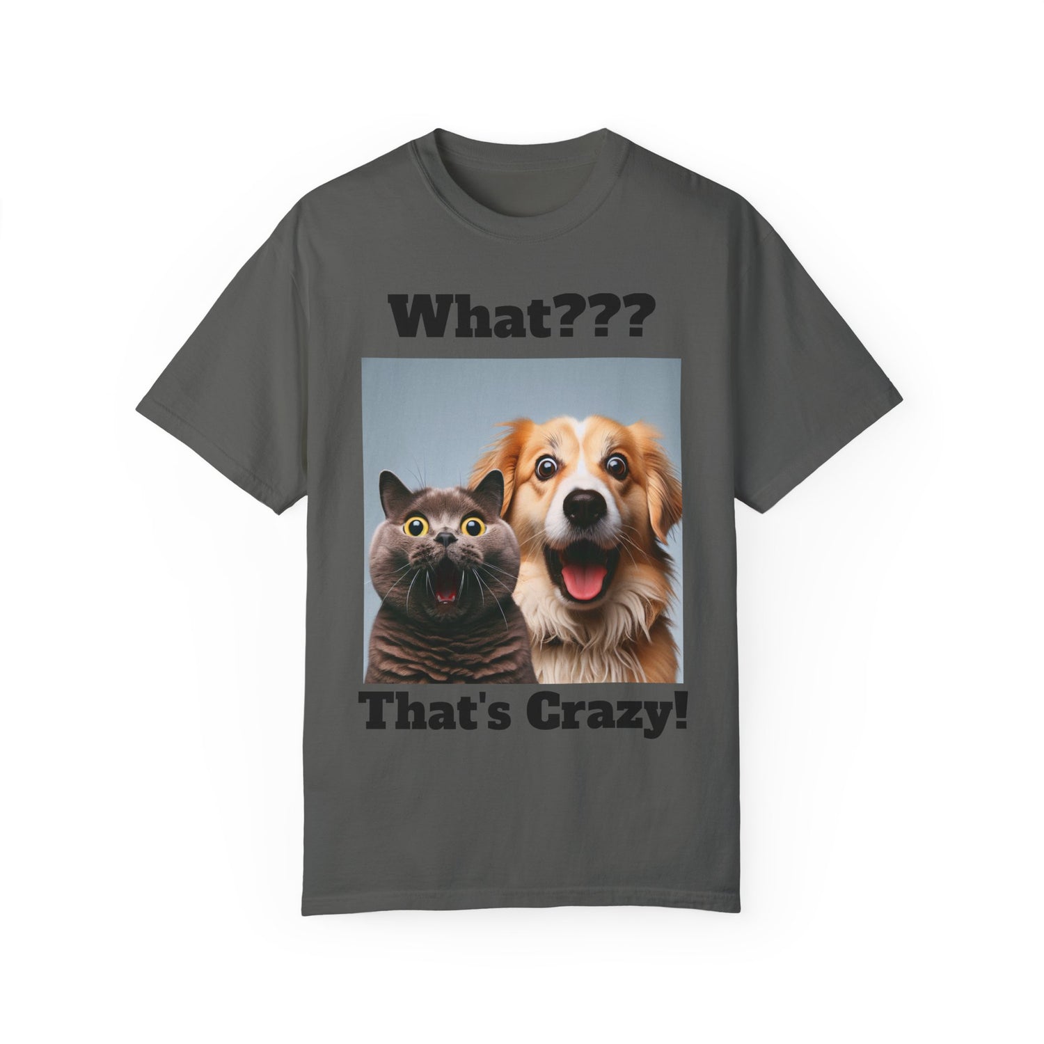 Cat and Dog Surprising Funny Face - Unisex T-shirt