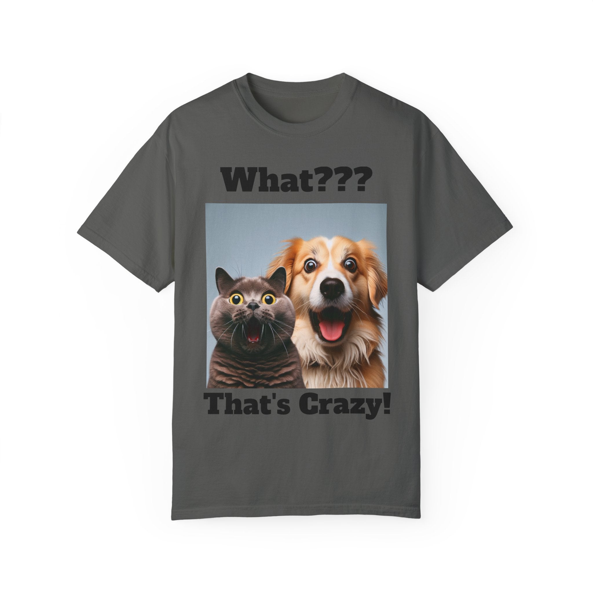 Cat and Dog Surprising Funny Face - Unisex T-shirt