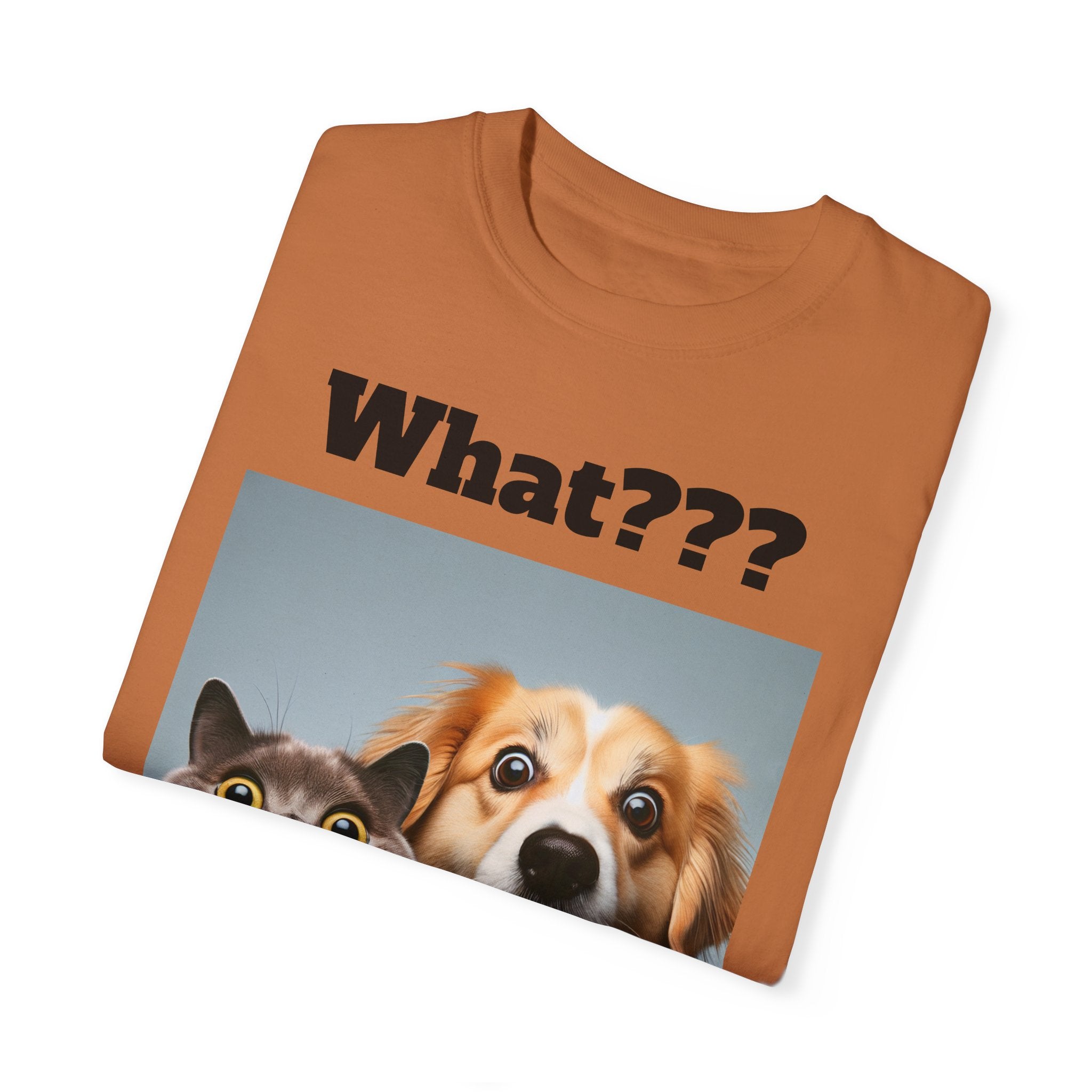 Cat and Dog Surprising Funny Face - Unisex T-shirt