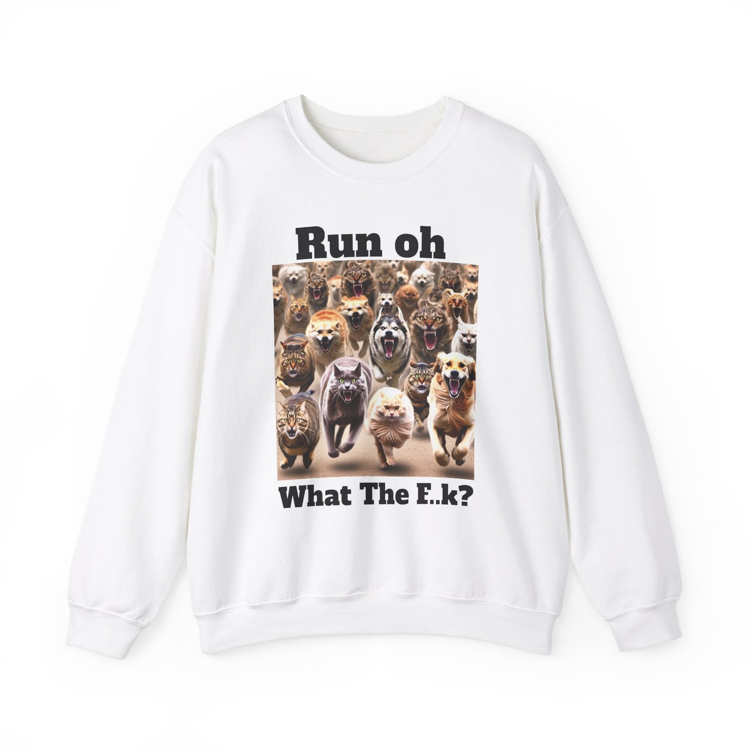 Cats and Dogs Running - Unisex Heavy Blend™ Crewneck Sweatshirt