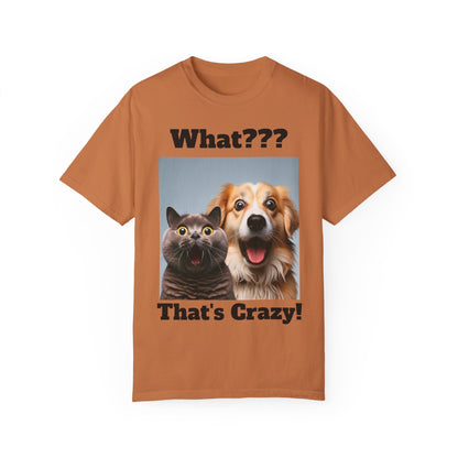 Cat and Dog Surprising Funny Face - Unisex T-shirt