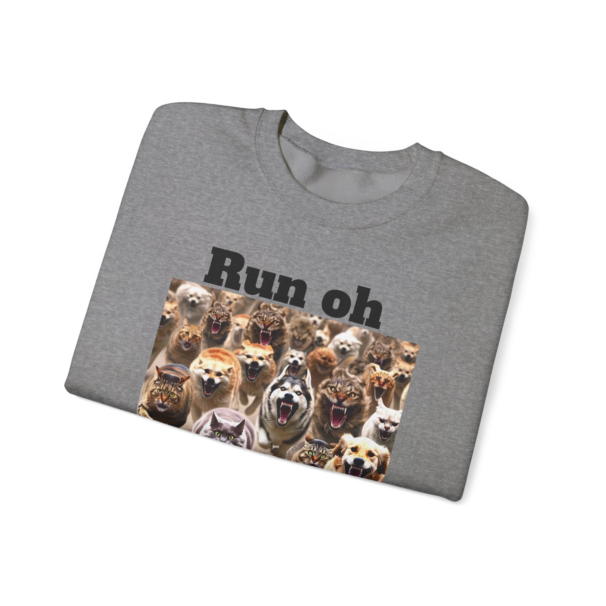 Cats and Dogs Running - Unisex Heavy Blend™ Crewneck Sweatshirt