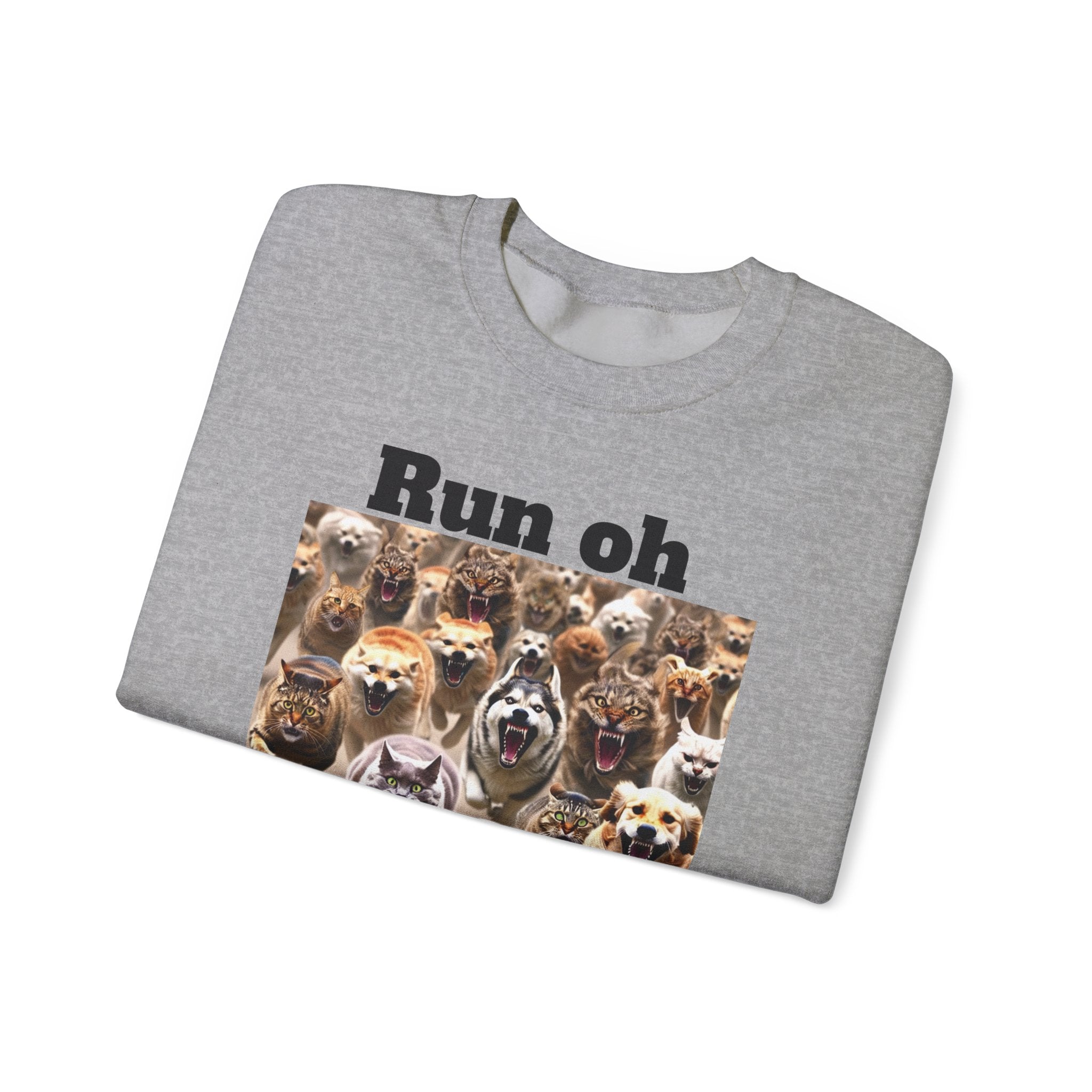 Cats and Dogs Running - Unisex Heavy Blend™ Crewneck Sweatshirt