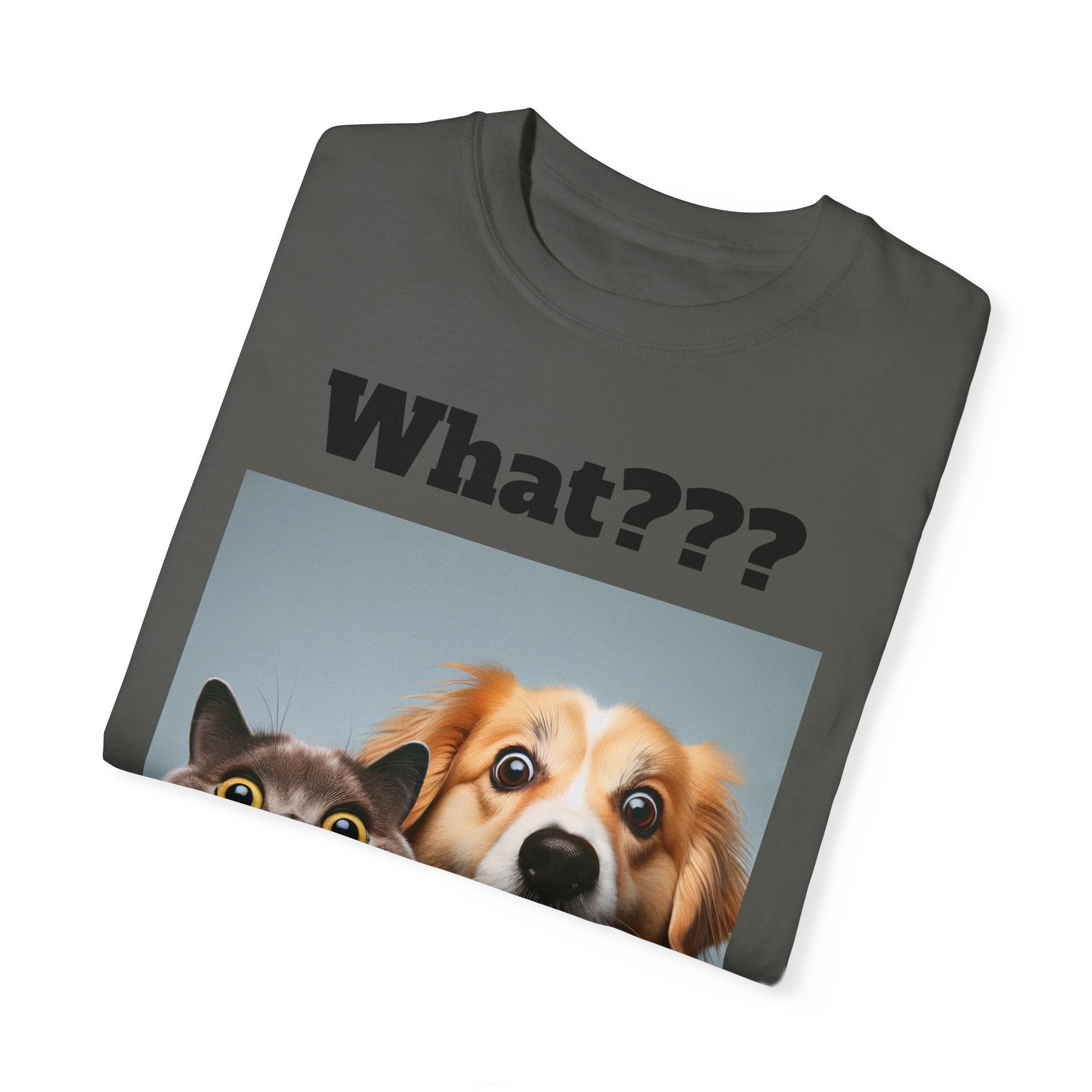 Cat and Dog Surprising Funny Face - Unisex T-shirt