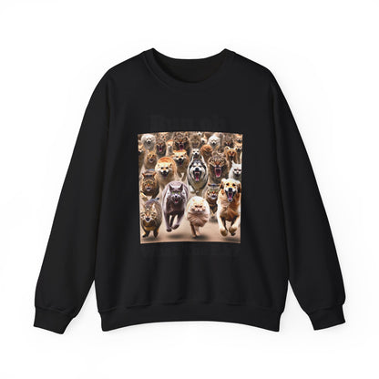 Cats and Dogs Running - Unisex Heavy Blend™ Crewneck Sweatshirt