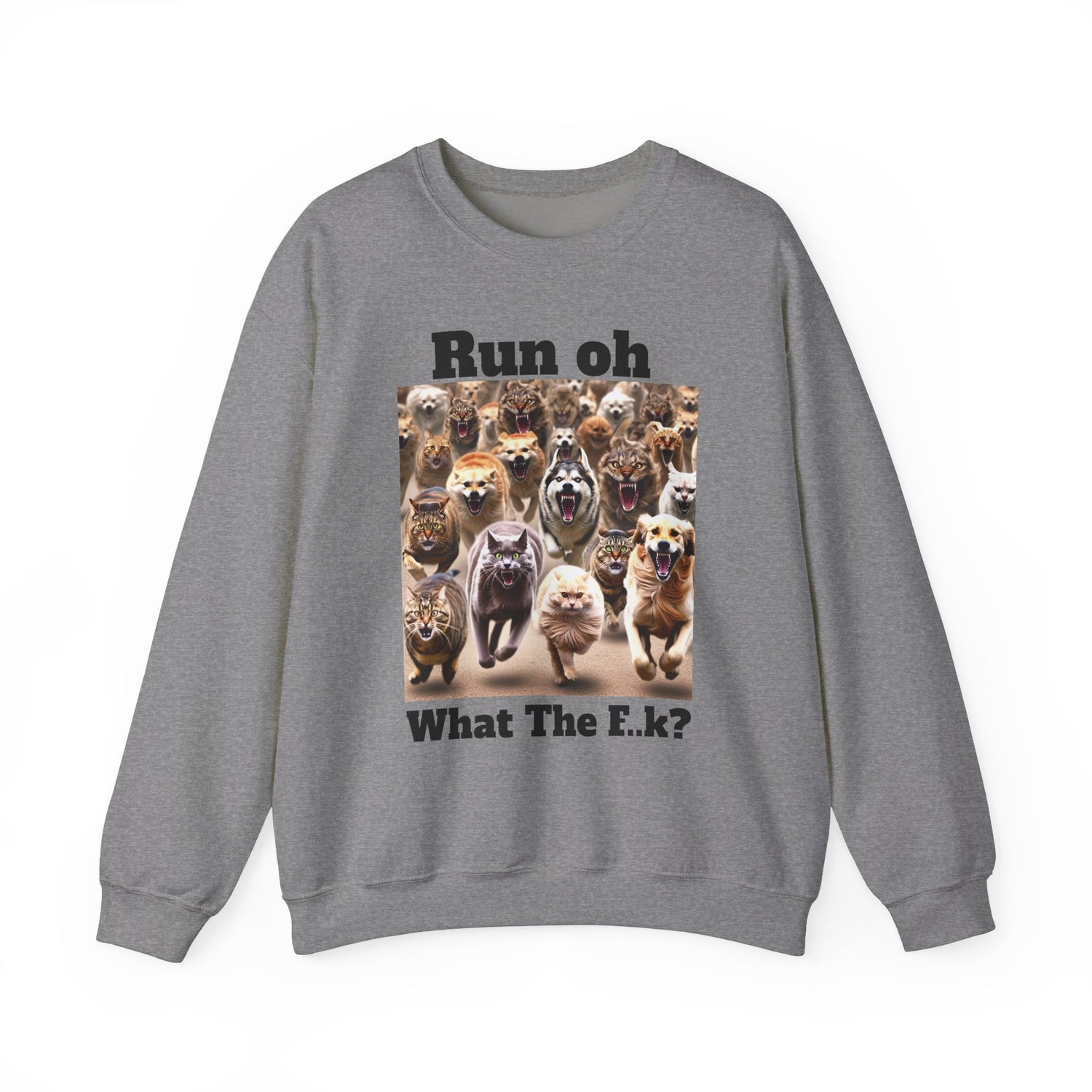 Cats and Dogs Running - Unisex Heavy Blend™ Crewneck Sweatshirt