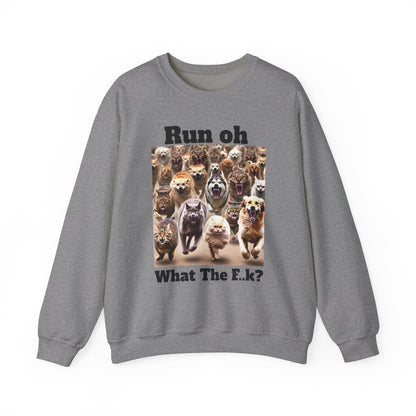 Cats and Dogs Running - Unisex Heavy Blend™ Crewneck Sweatshirt