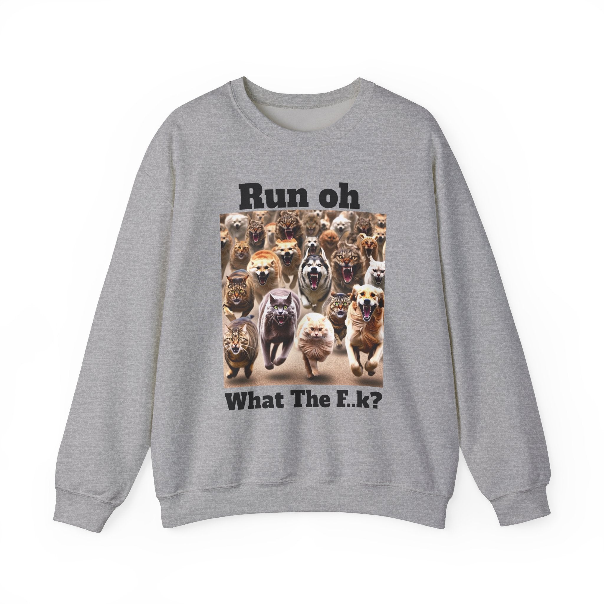 Cats and Dogs Running - Unisex Heavy Blend™ Crewneck Sweatshirt