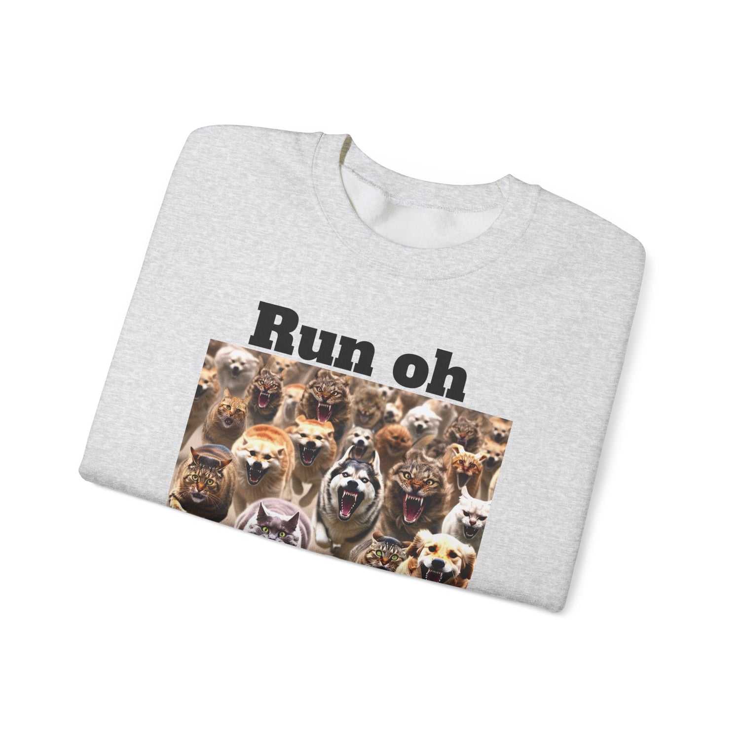 Cats and Dogs Running - Unisex Heavy Blend™ Crewneck Sweatshirt