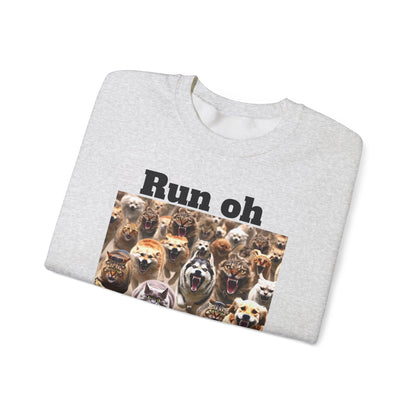 Cats and Dogs Running - Unisex Heavy Blend™ Crewneck Sweatshirt