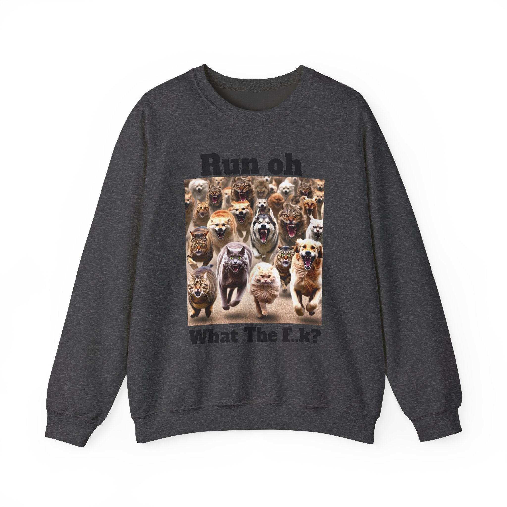 Cats and Dogs Running - Unisex Heavy Blend™ Crewneck Sweatshirt