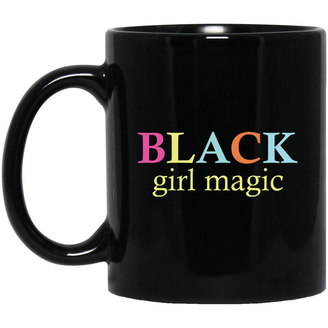 Black Girl Magic 11 oz. Black Mug - Ezzelux