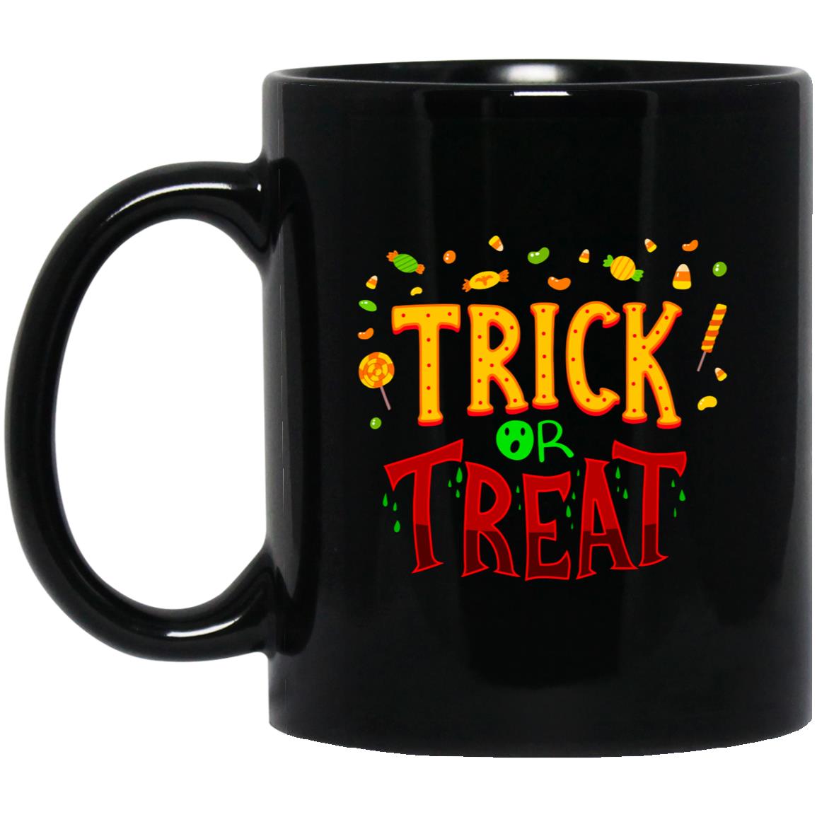 Trick Or  Treat 11 oz. Black Mug - Ezzelux