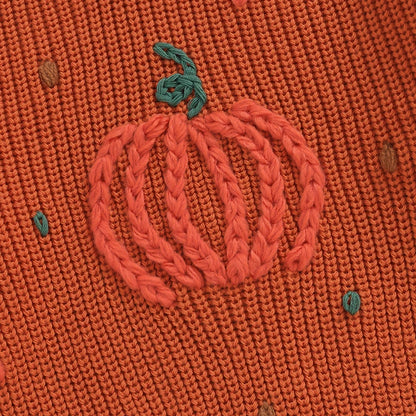 Halloween Sweater Toddler Boy Girl Pumpkin Pattern Long Sleeves.