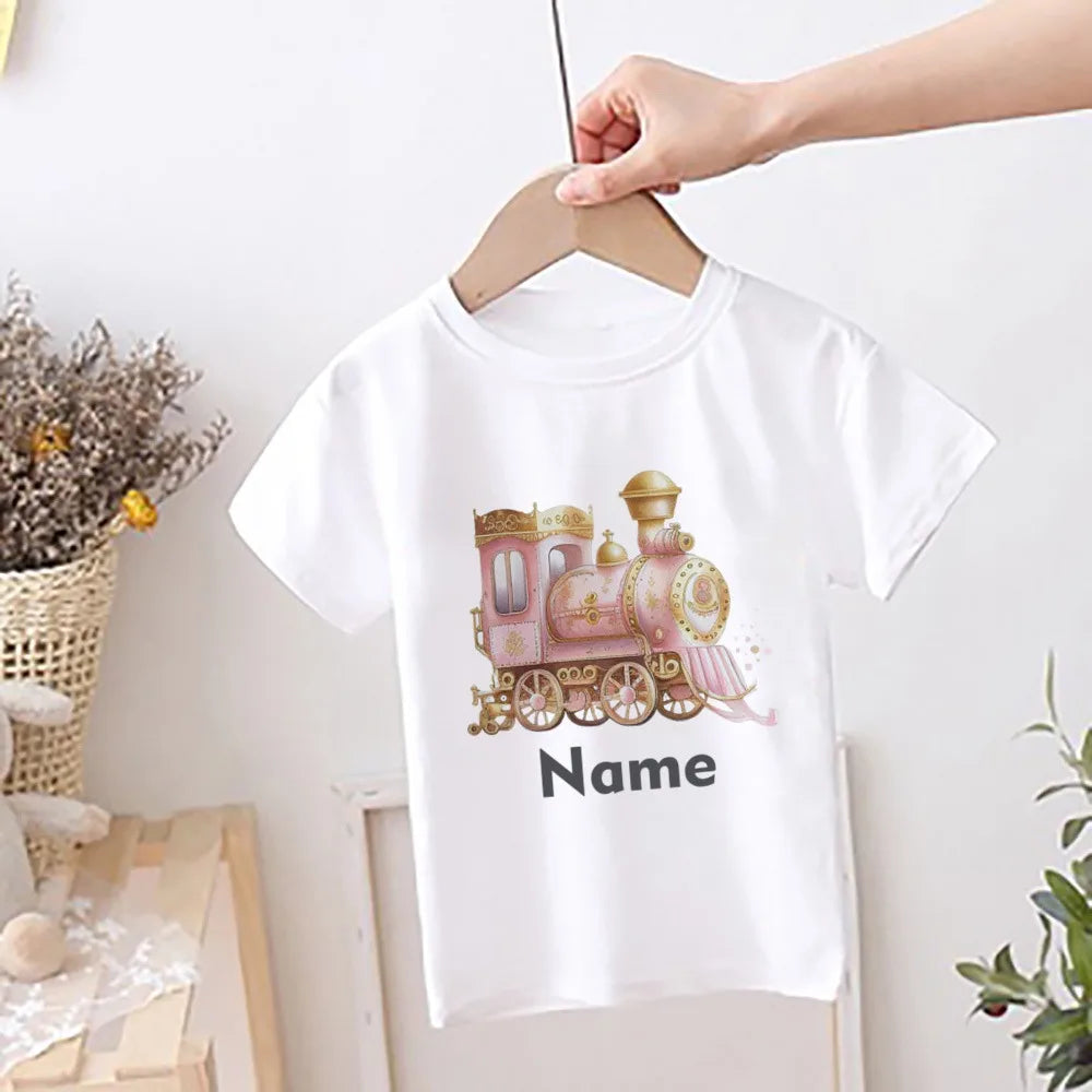 Personalized Unicorn with Name Girls Shirt Kids Wild Tee T-shirt Child Summer T Shirt Children Clothes Toddler Short Sleeve Top